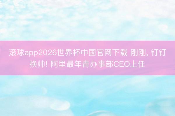滚球app2026世界杯中国官网下载 刚刚, 钉钉换帅! 阿里最年青办事部CEO上任