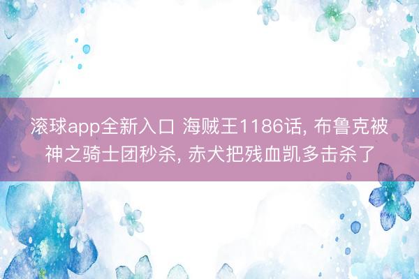 滚球app全新入口 海贼王1186话, 布鲁克被神之骑士团秒杀, 赤犬把残血凯多击杀了