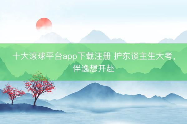 十大滚球平台app下载注册 护东谈主生大考,伴逸想开赴